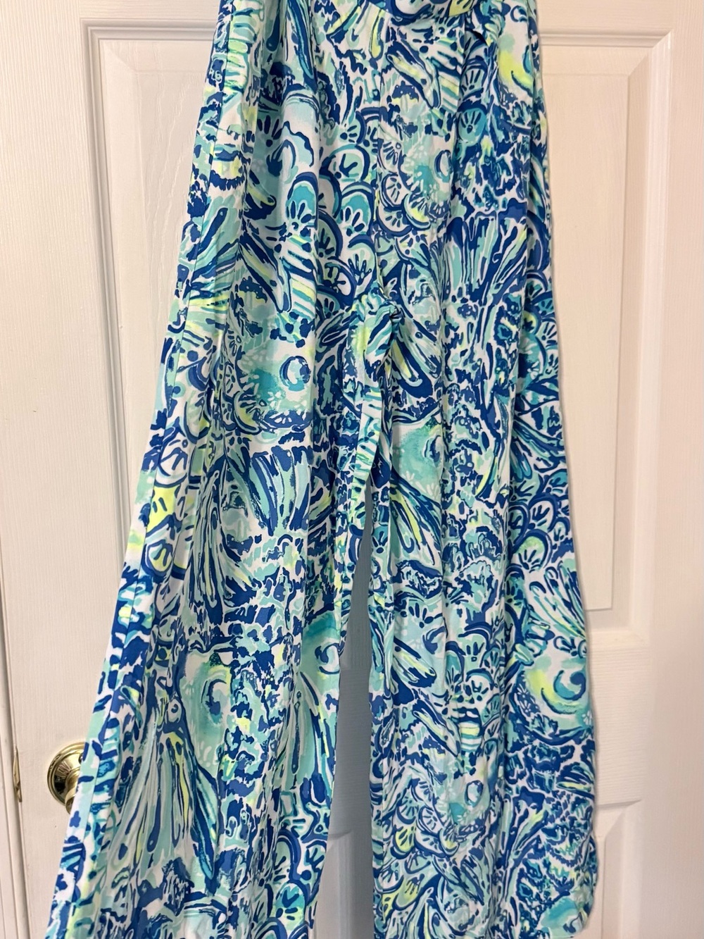 Lilly Pulitzer Aqua & Blue Wide-Leg pants